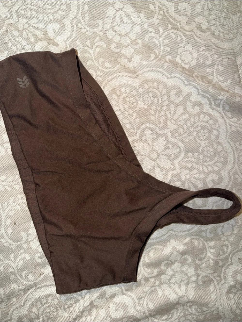 Brown Women’s One-Shoulder Sleep Bralette - Picture 2 of 2
